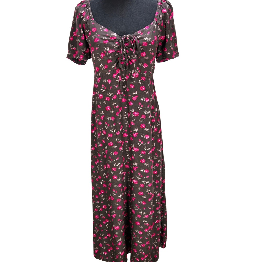 Women's GAP Small‎ Puff Sleeve Babydoll Maxi Dress Coquette Cottagecore Romantic